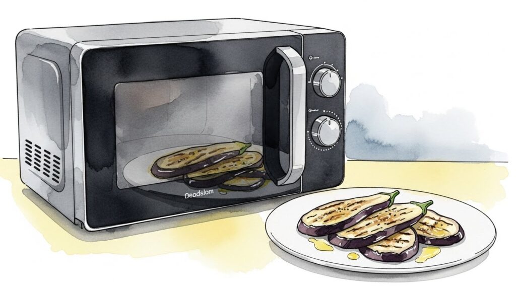 なすを白だしとレンジで簡単調理