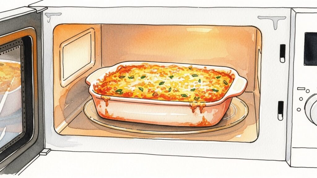 安全なグラタンと電子レンジ、焦げ目の注意点