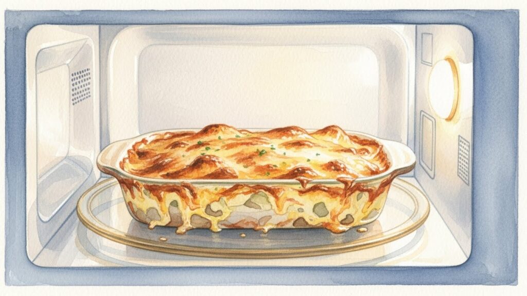 グラタンに電子レンジで焦げ目がつかない理由