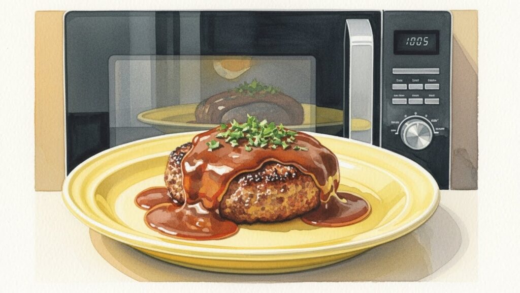 ハンバーグの生焼けはレンジで手軽に解消