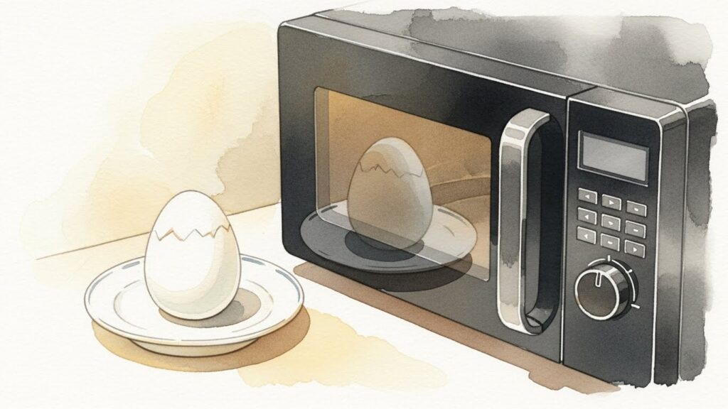 安全なゆで卵のレンジでの温めなおし方法