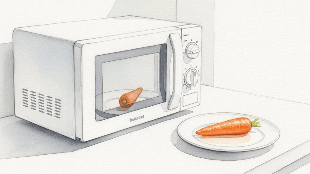 人参を電子レンジで柔らかくする基本の方法