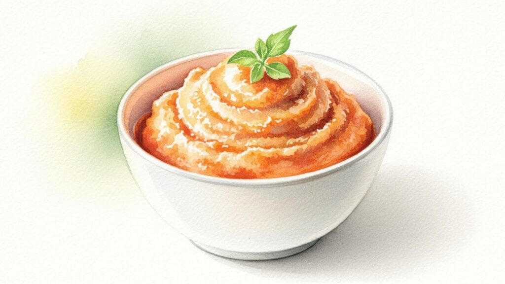 離乳食初期に役立つペースト状にする技