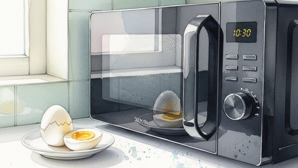 殻をむいてお湯に浸ける手順