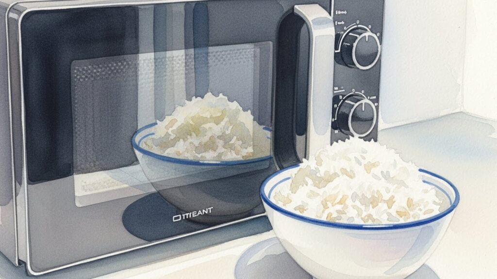 電子レンジでの炊飯がまずい主な原因