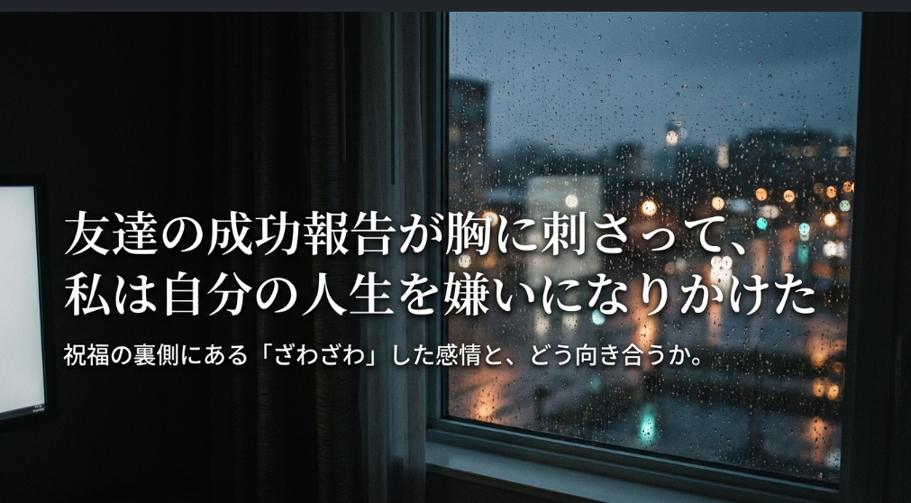 私は自分の人生を嫌いになりかけた