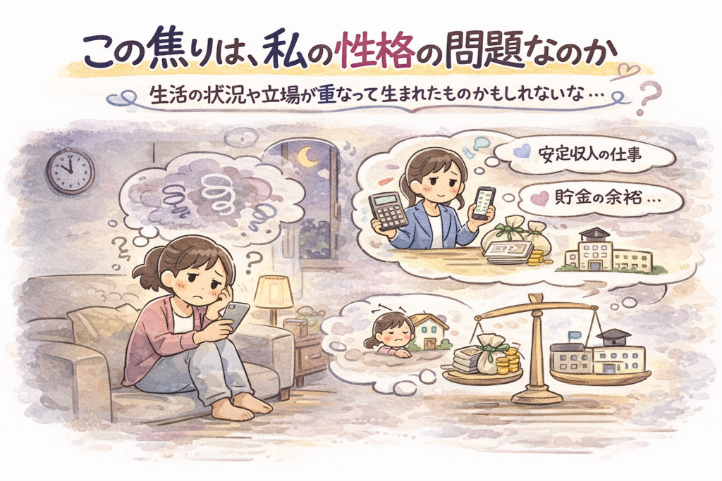 この焦りは、私の性格の問題なのか