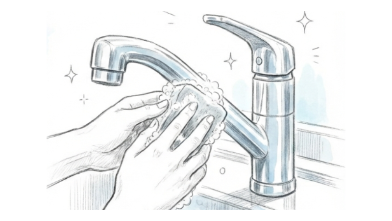 シンクを磨く5分