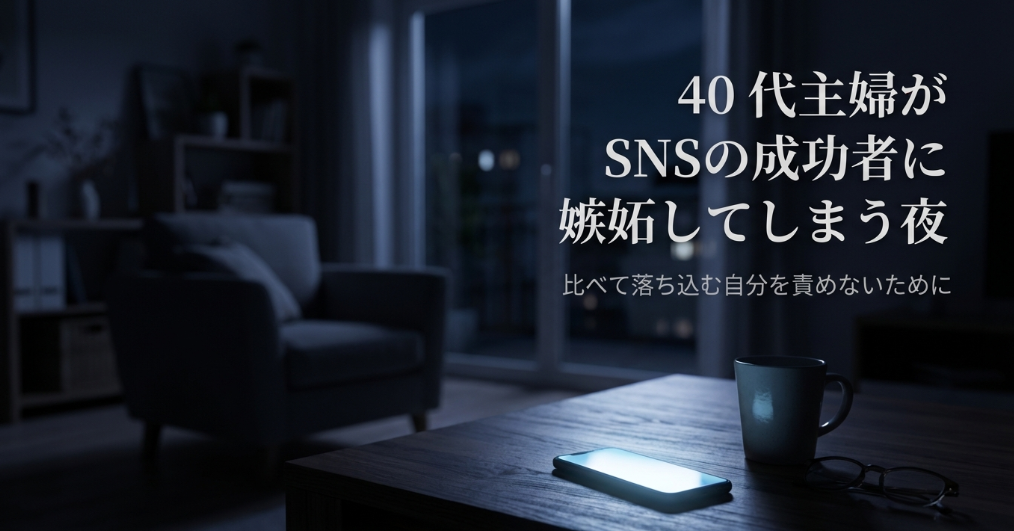 40代主婦がSNSの成功者に嫉妬してしまう夜