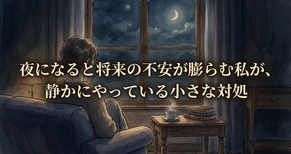 夜になると将来の不安が膨らむ私が、静かにやっている小さな対処