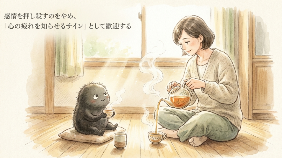 感情を押し殺すのをやめ