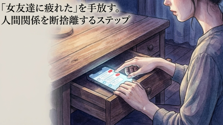 「女友達に疲れた」を手放す。人間関係を断捨離するステップ