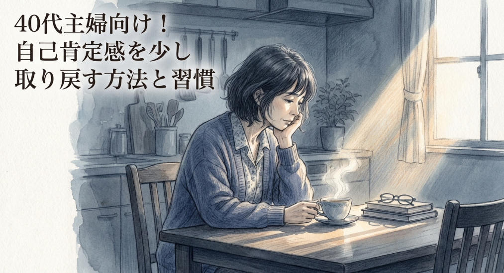 40代主婦向け！自己肯定感を少し取り戻す方法と習慣
