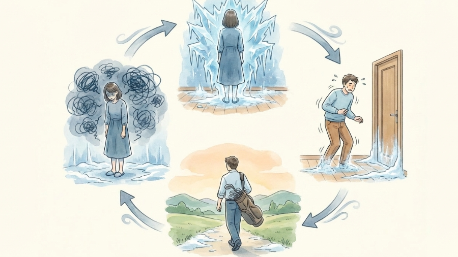 家庭の雰囲気が悪くストレス発散に逃げる