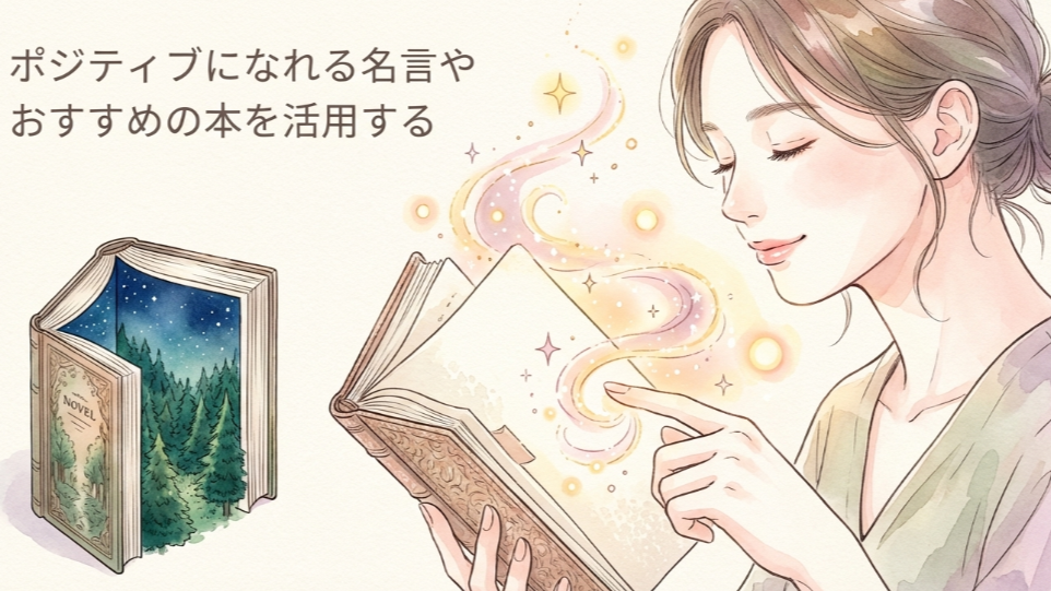 ポジティブになれる名言やおすすめの本を活用する