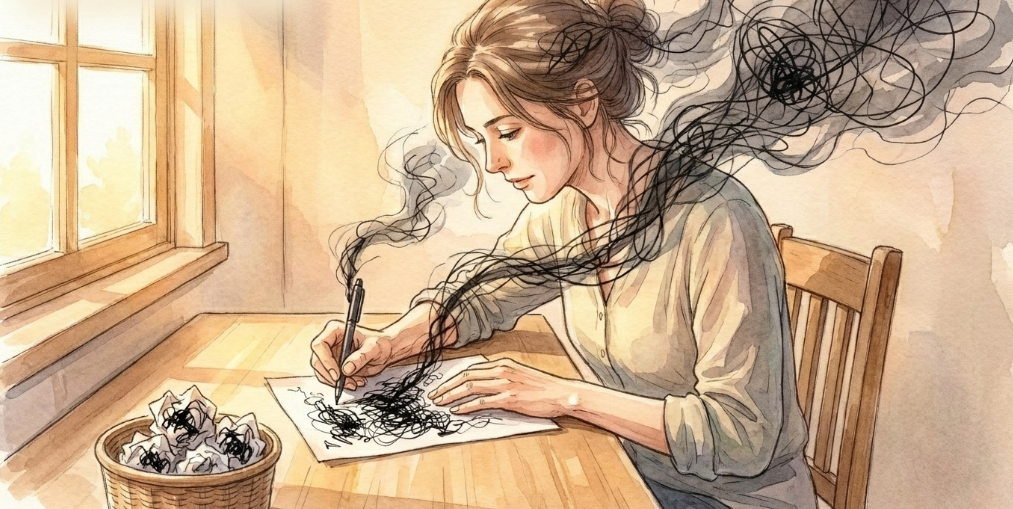 感情をそのまま紙に書き出す