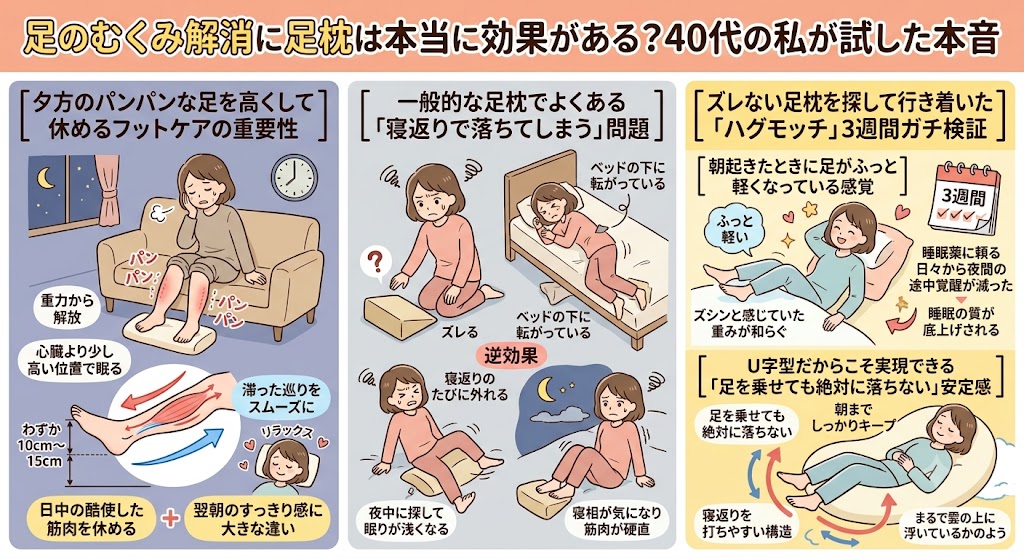 足のむくみ解消に足枕は効果なし？