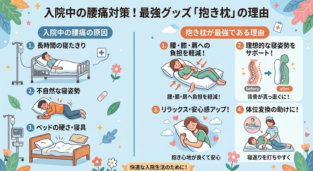 入院中の腰痛対策グッズと裏ワザ！