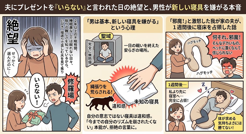夫に新しい寝具をプレゼントするも「いらない」と言われたら？気まずい空気を変える対話術