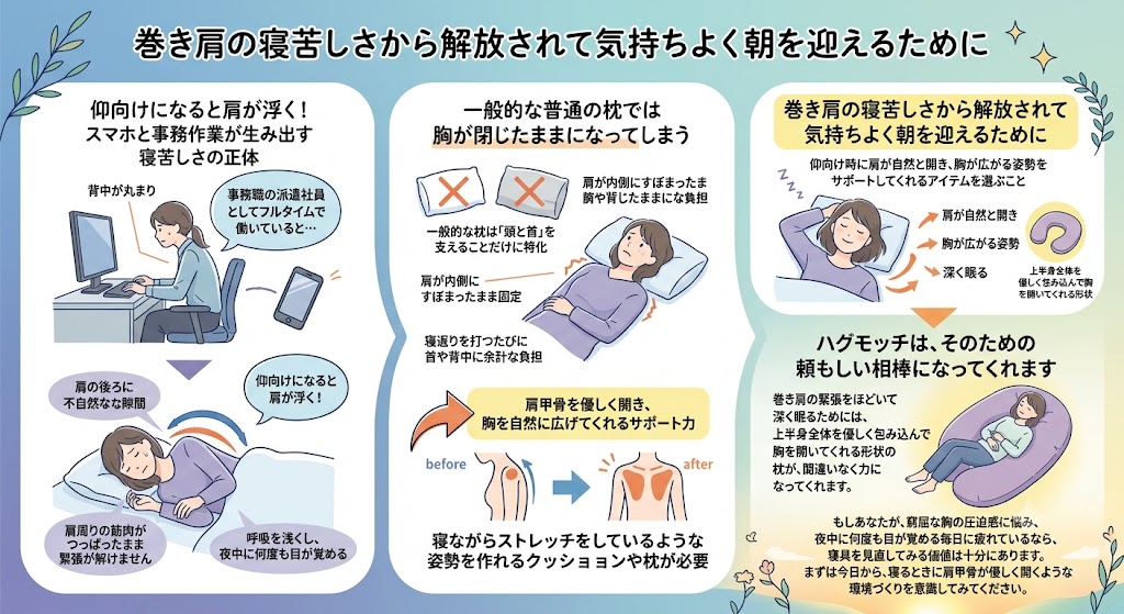 巻き肩に合う枕でおすすめは？