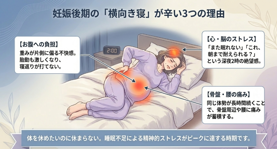 妊娠中期から始まった「横向き寝の地獄」と夜中の絶望感