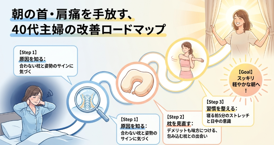 朝起きた時、首や肩が痛い