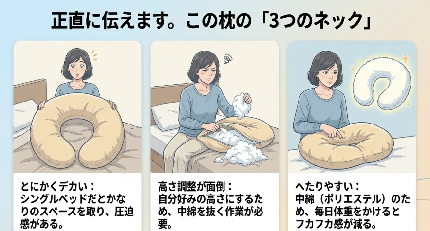 首を包み込む枕に変えて、私の体に起きた変化