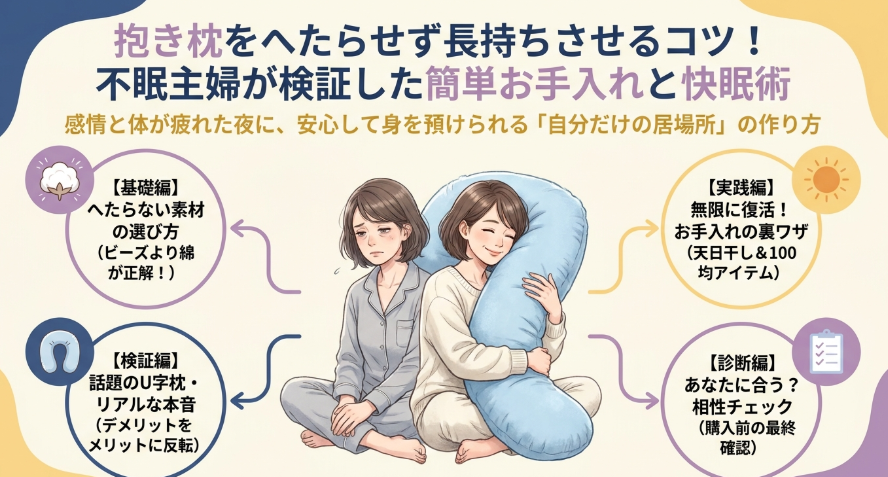 抱き枕をへたらせず長持ちさせるコツ！