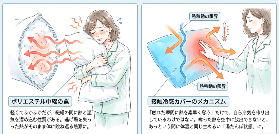 抱き枕を夏に使うと暑い！