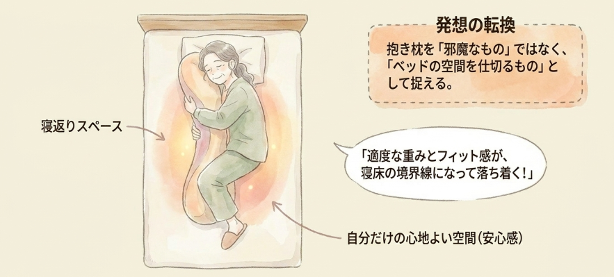 狭さを「心地よさ」に変える!シングルベッドでの抱き枕配置術