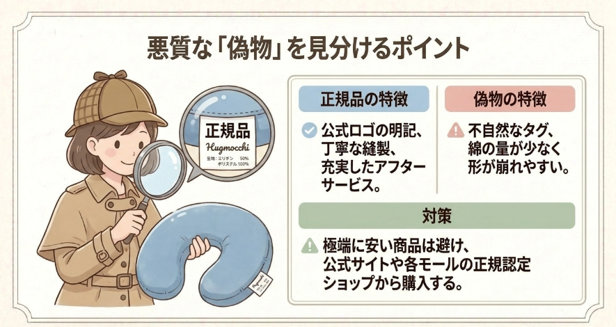 ハグモッチの偽物に注意