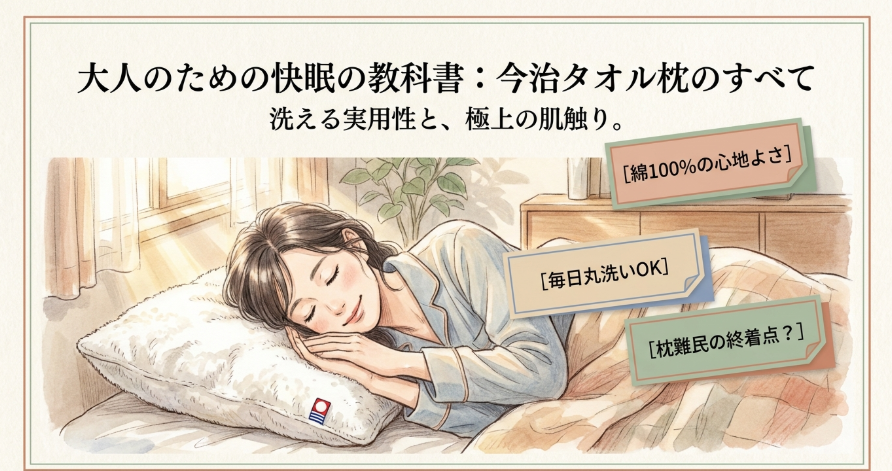 今治タオル枕、洗える贅沢