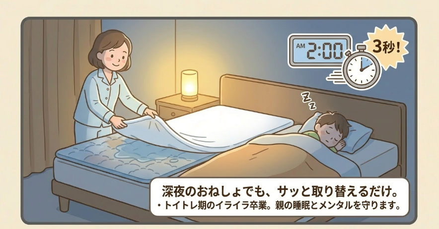 子どものおねしょ対策に便利