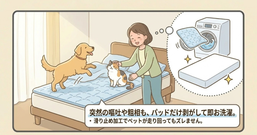 ペットの粗相・嘔吐対策として使える