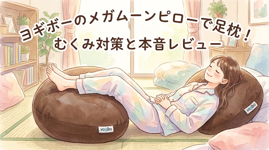 ヨギボーのメガムーンピローで足枕！むくみ対策と本音レビュー